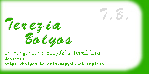 terezia bolyos business card